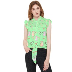 Pig Heart Digital Frill Detail Shirt by Ravend