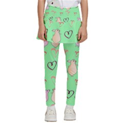 Pig Heart Digital Kids  Skirted Pants by Ravend