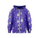 Cat Texture Pattern Seamless Rainbow Kids  Zipper Hoodie View1