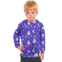 Cat Texture Pattern Seamless Rainbow Kids  Hooded Pullover View1