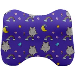 Cat Texture Pattern Seamless Rainbow Head Support Cushion by Ravend