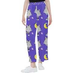 Cat Texture Pattern Seamless Rainbow Women s Pants  by Ravend