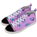 Hearts Pattern Love Background Men s Mid-Top Canvas Sneakers View2