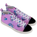 Hearts Pattern Love Background Men s Mid-Top Canvas Sneakers View3