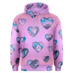 Hearts Pattern Love Background Men s Overhead Hoodie by Ravend