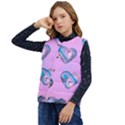 Hearts Pattern Love Background Kid s Button Up Puffer Vest	 View3