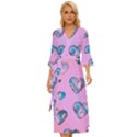 Hearts Pattern Love Background Midsummer Wrap Dress View1