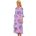 Hearts Pattern Love Background Midsummer Wrap Dress View2