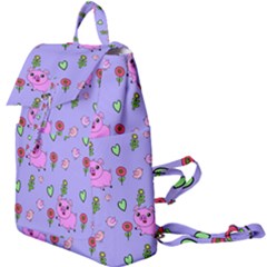 Flower Pink Pig Piggy Seamless Buckle Everyday Backpack by Ravend