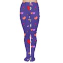 Rabbit Hearts Texture Seamless Pattern Tights View1