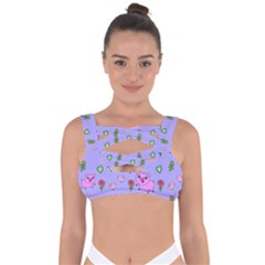 Flower Pink Pig Piggy Seamless Bandaged Up Bikini Top by Ravend