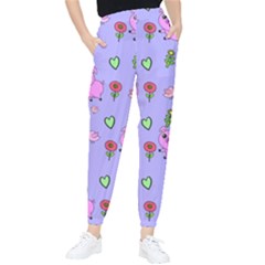 Flower Pink Pig Piggy Seamless Women s Tapered Pants by Ravend