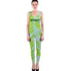 Background Leaves Branch Seamless One Piece Catsuit by Ravend