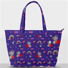 Rabbit Hearts Texture Seamless Pattern Back Pocket Shoulder Bag  by Ravend