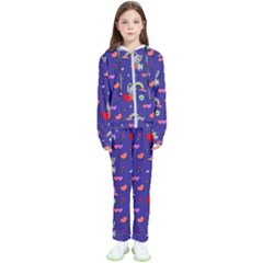 Rabbit Hearts Texture Seamless Pattern Kids  Tracksuit by Ravend