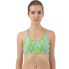 Background Leaves Branch Seamless Back Web Sports Bra by Ravend