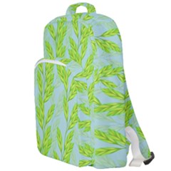 Background Leaves Branch Seamless Double Compartment Backpack by Ravend