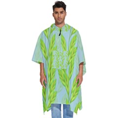 Background Leaves Branch Seamless Men s Hooded Rain Ponchos by Ravend