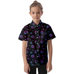 Stars Pattern Art Design Kids  Short Sleeve Shirt by Ravend