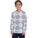 Floral Art Pattern Design Kids  Crewneck Sweatshirt View1