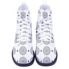 Floral Art Pattern Design Men s High-top Canvas Sneakers by Ravend