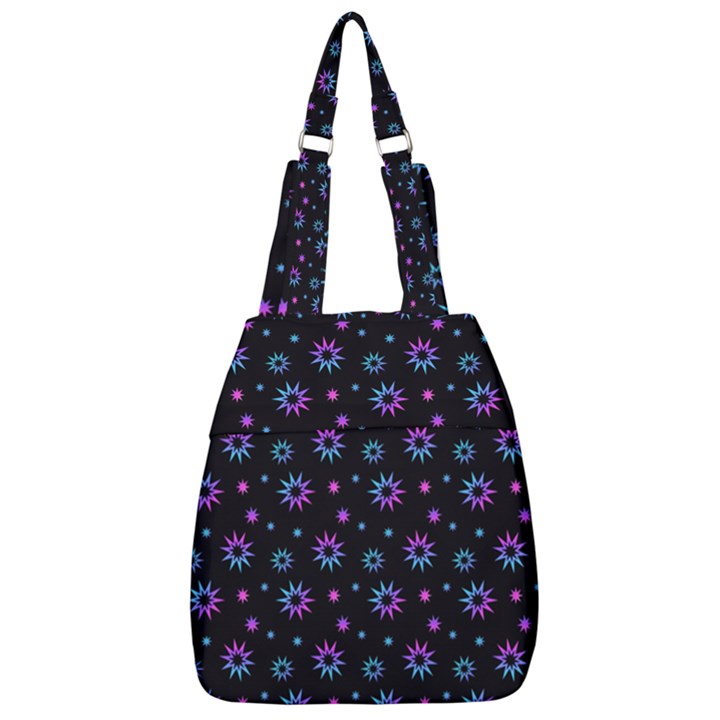 Stars Pattern Art Design Center Zip Backpack