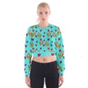 Cat Love Pattern Cropped Sweatshirt View1