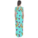 Cat Love Pattern Short Sleeve Maxi Dress View2