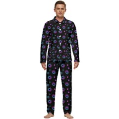 Stars Pattern Art Design Men s Long Sleeve Velvet Pocket Pajamas Set by Ravend