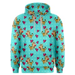 Cat Love Pattern Men s Overhead Hoodie by Ravend