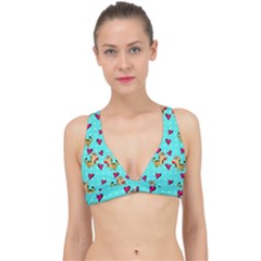 Cat Love Pattern Classic Banded Bikini Top by Ravend