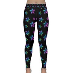 Stars Pattern Art Design Wallpaper Classic Yoga Leggings by Ravend