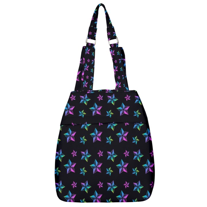 Stars Pattern Art Design Wallpaper Center Zip Backpack