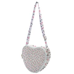 Flowers Pattern Decoration Design Heart Shoulder Bag by Ravend