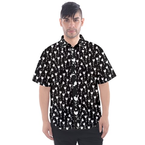 Flowers Patterns Decoration Design Men s Short Sleeve Shirt by Ravend