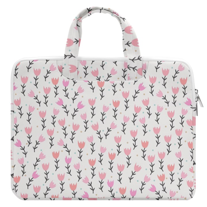 Flowers Pattern Decoration Design MacBook Pro 13  Double Pocket Laptop Bag