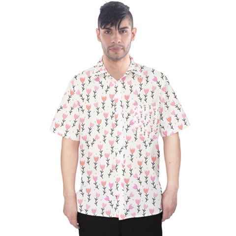 Flowers Pattern Decoration Design Men s Hawaii Shirt by Ravend