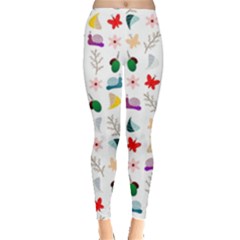 Snail Butterfly Pattern Seamless Everyday Leggings  by Ravend