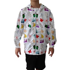 Snail Butterfly Pattern Seamless Kids  Hooded Windbreaker by Ravend