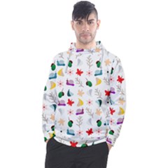 Snail Butterfly Pattern Seamless Men s Pullover Hoodie by Ravend