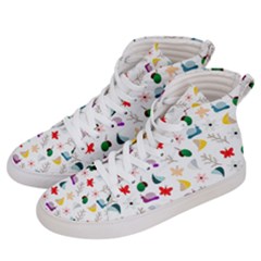 Snail Butterfly Pattern Seamless Women s Hi-top Skate Sneakers by Ravend