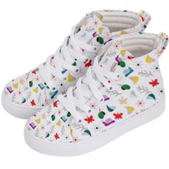 Snail Butterfly Pattern Seamless Kids  Hi-top Skate Sneakers by Ravend