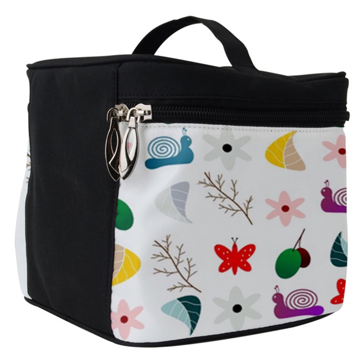 Snail Butterfly Pattern Seamless Make Up Travel Bag (Small)