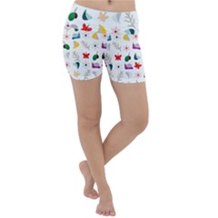 Snail Butterfly Pattern Seamless Lightweight Velour Yoga Shorts by Ravend