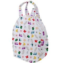 Snail Butterfly Pattern Seamless Travel Backpack by Ravend