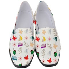 Snail Butterfly Pattern Seamless Women s Classic Loafer Heels by Ravend