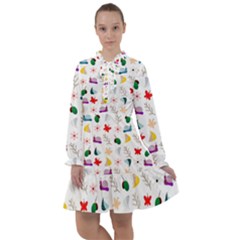 Snail Butterfly Pattern Seamless All Frills Chiffon Dress by Ravend