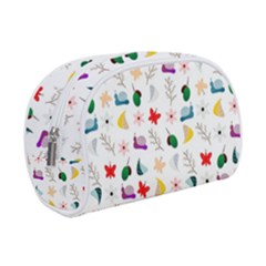 Snail Butterfly Pattern Seamless Make Up Case (small) by Ravend