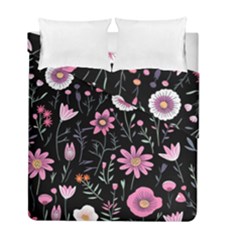 Flowers Pattern Duvet Cover Double Side (full/ Double Size) by Ravend