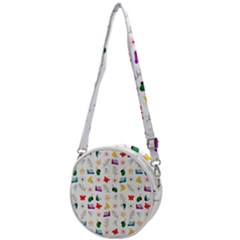 Snail Butterfly Pattern Seamless Crossbody Circle Bag by Ravend